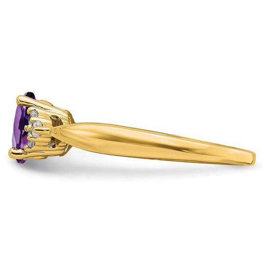Oval Gemstone and Diamond Ring
