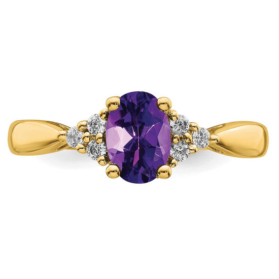 Oval Gemstone and Diamond Ring