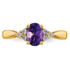 Oval Gemstone and Diamond Ring