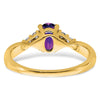 Oval Gemstone and Diamond Ring