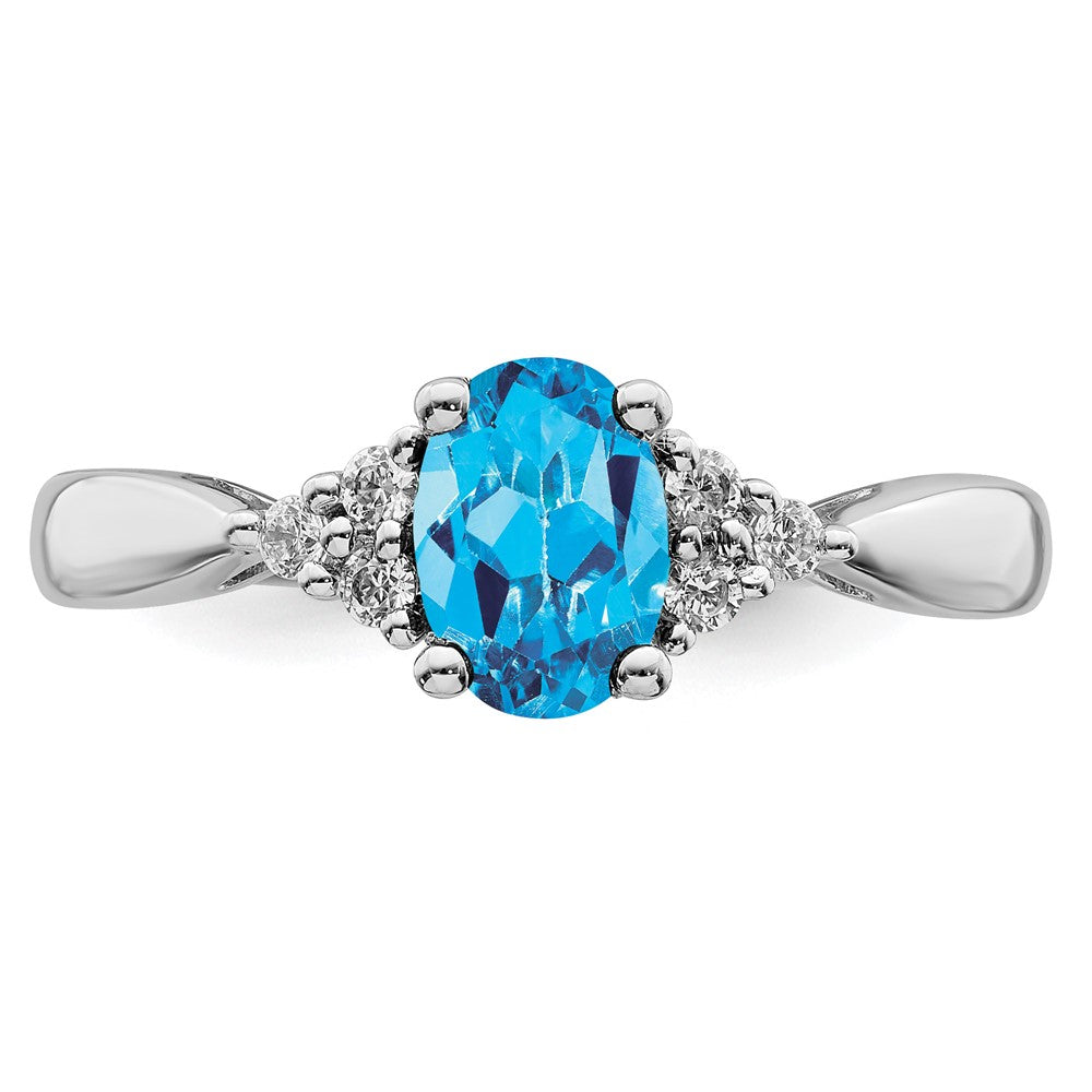 Oval Gemstone and Diamond Ring