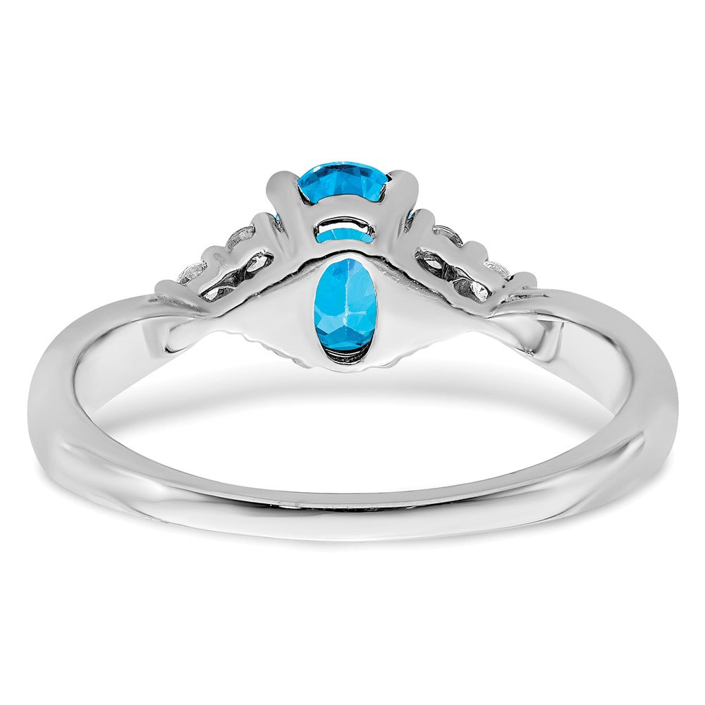 Oval Gemstone and Diamond Ring