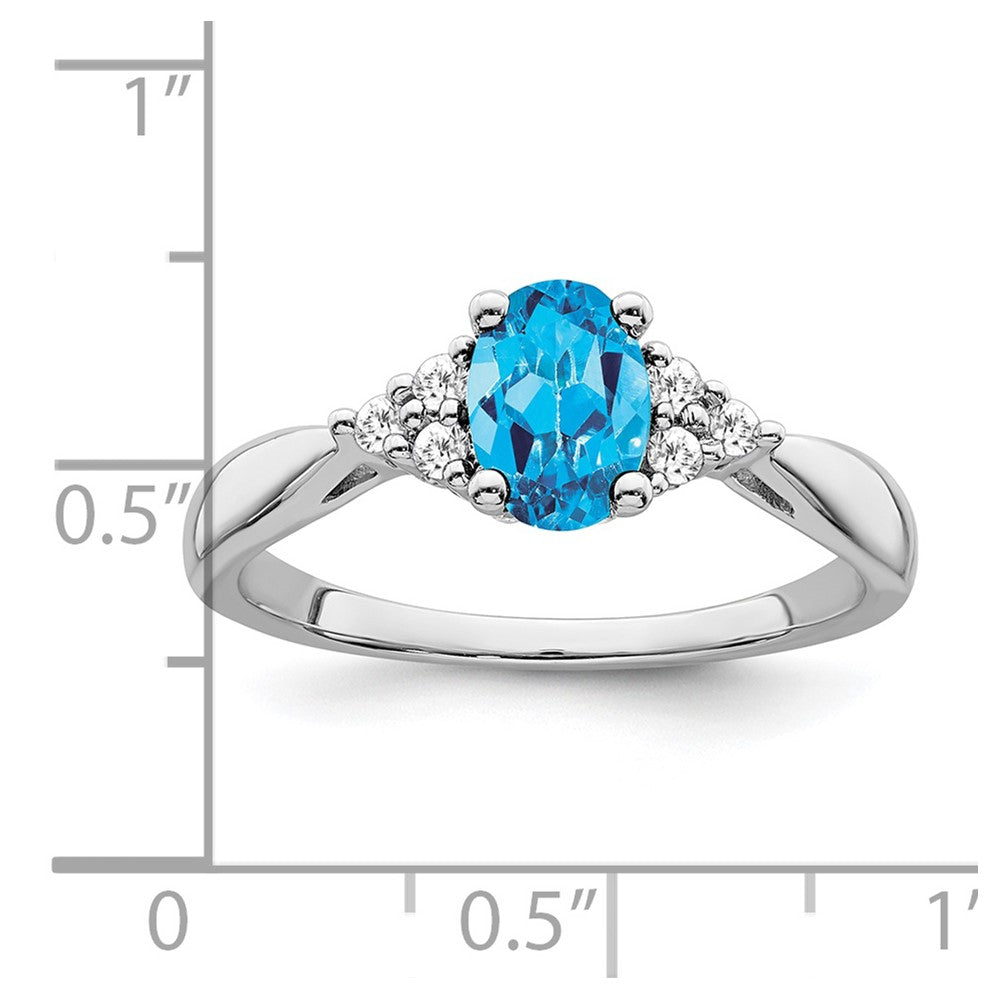 Oval Gemstone and Diamond Ring