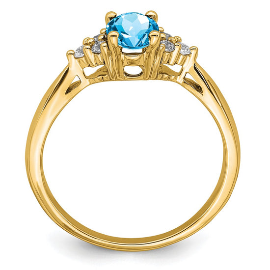 Oval Gemstone and Diamond Ring