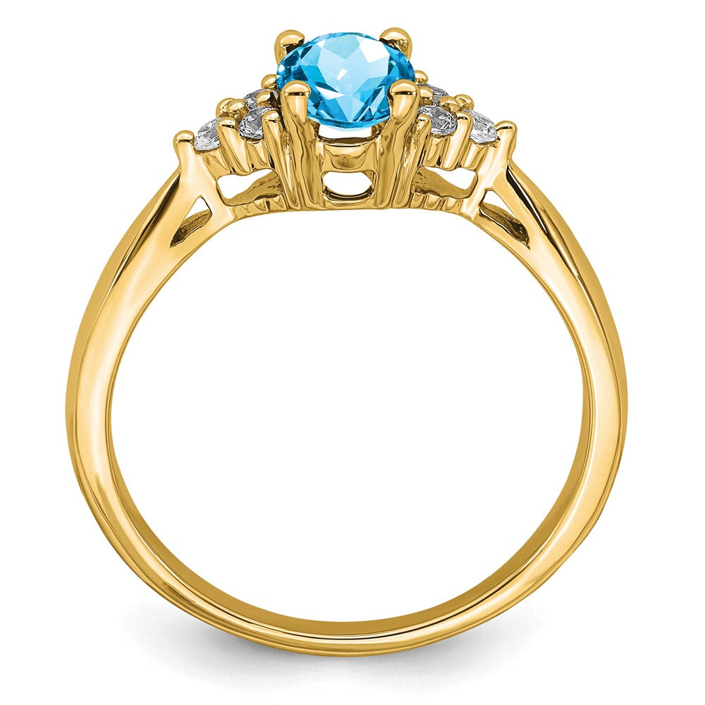 Oval Gemstone and Diamond Ring