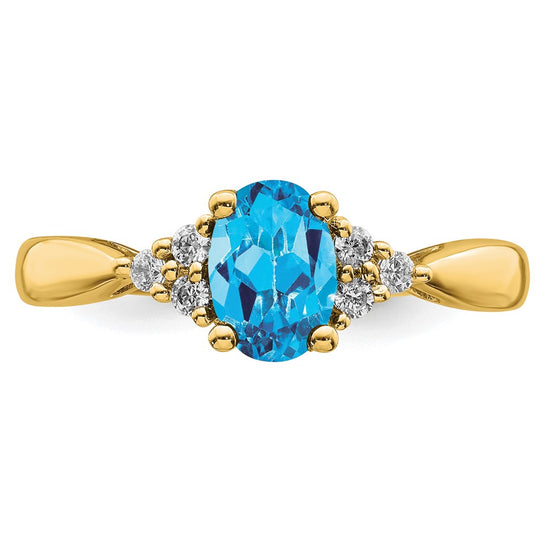 Oval Gemstone and Diamond Ring