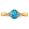 Oval Gemstone and Diamond Ring