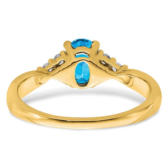 Oval Gemstone and Diamond Ring