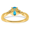 Oval Gemstone and Diamond Ring