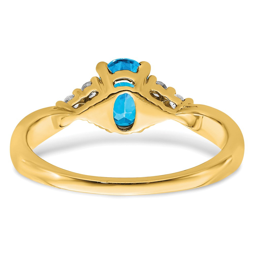Oval Gemstone and Diamond Ring