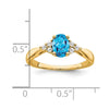 Oval Gemstone and Diamond Ring