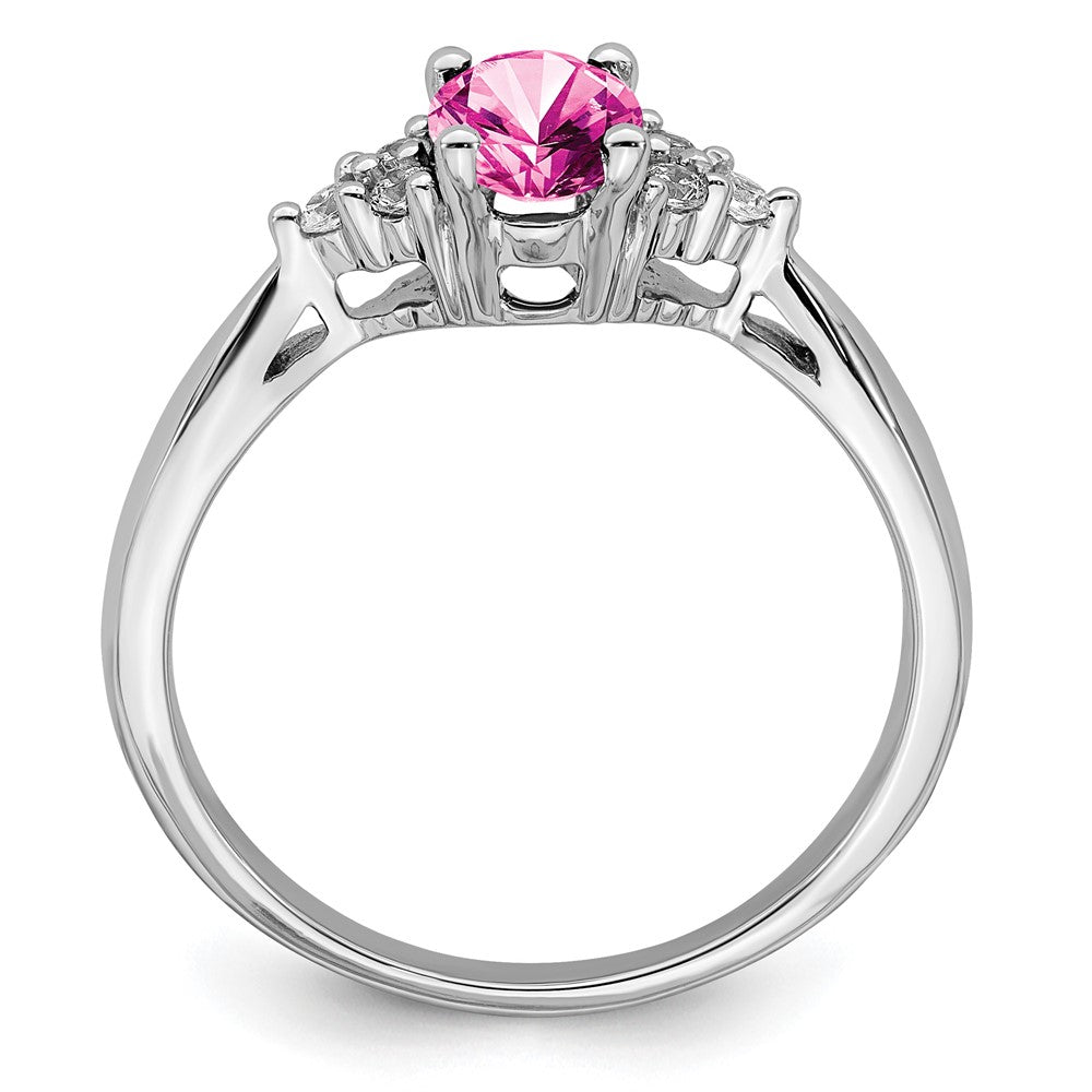 Oval Gemstone and Diamond Ring