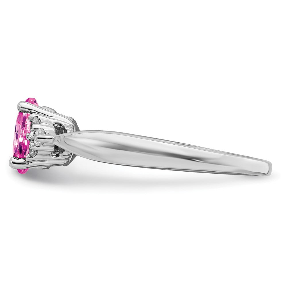 Oval Gemstone and Diamond Ring