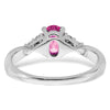 Oval Gemstone and Diamond Ring