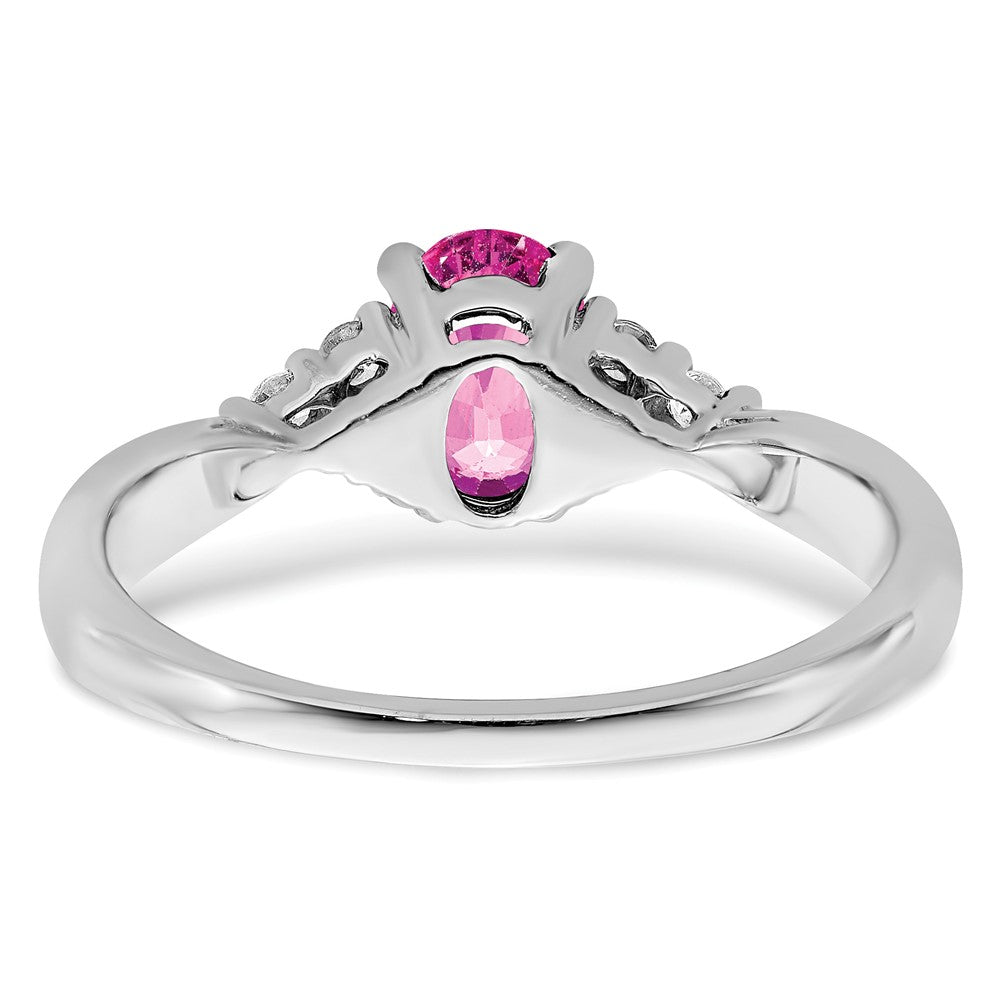 Oval Gemstone and Diamond Ring