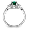 Oval Gemstone and Diamond Ring