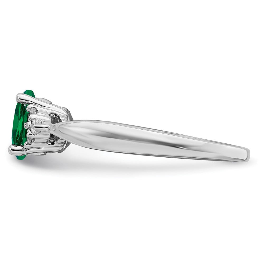Oval Gemstone and Diamond Ring