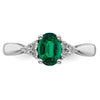 Oval Gemstone and Diamond Ring