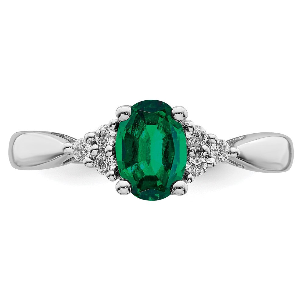 Oval Gemstone and Diamond Ring