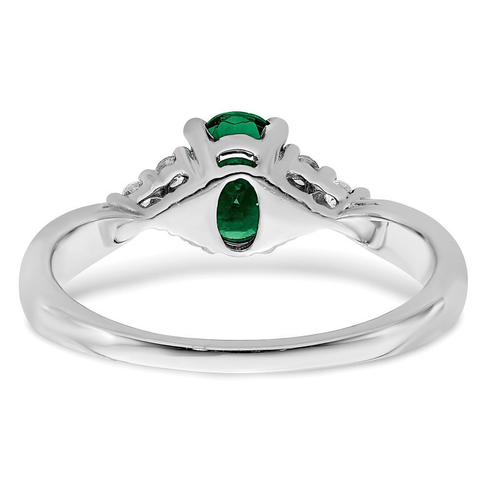 Oval Gemstone and Diamond Ring