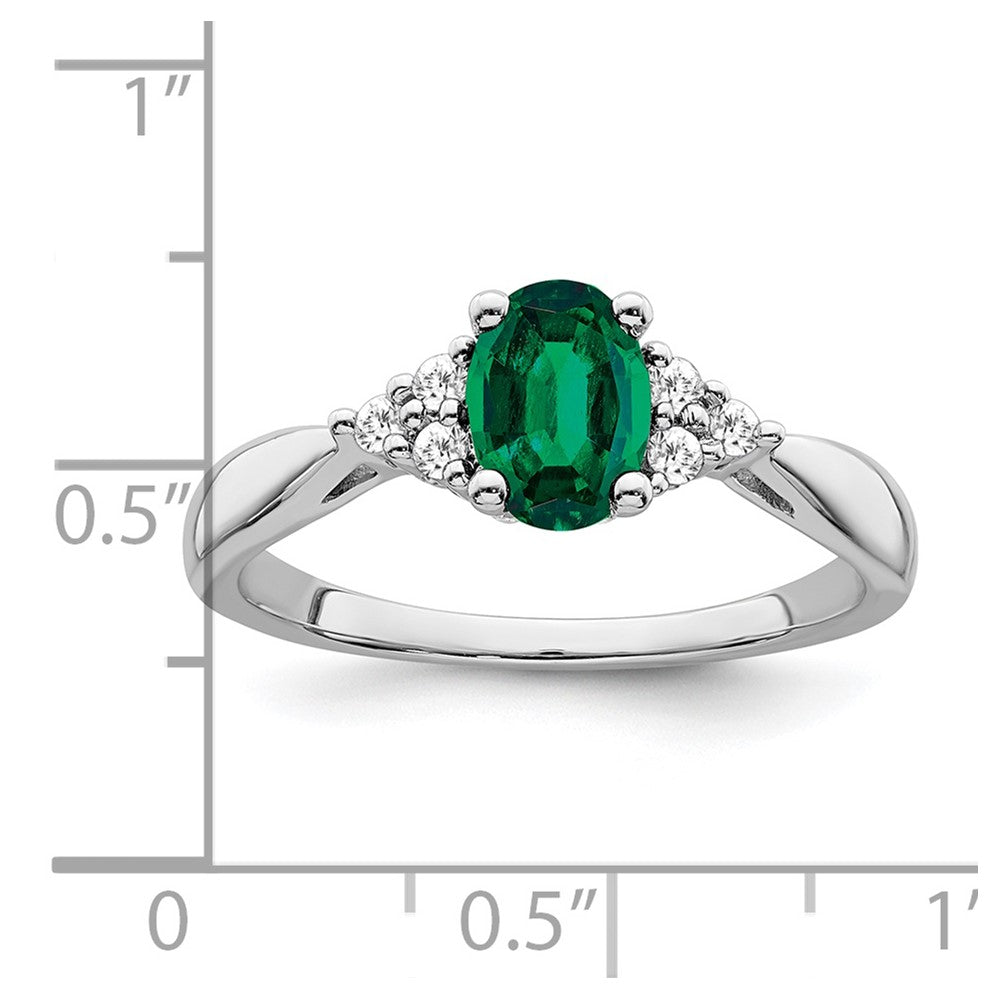 Oval Gemstone and Diamond Ring