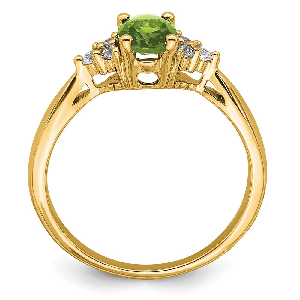 Oval Gemstone and Diamond Ring