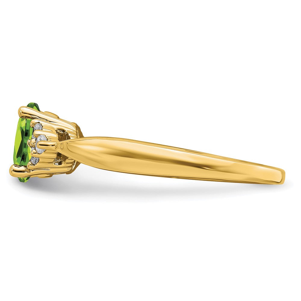 Oval Gemstone and Diamond Ring