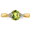 Oval Gemstone and Diamond Ring