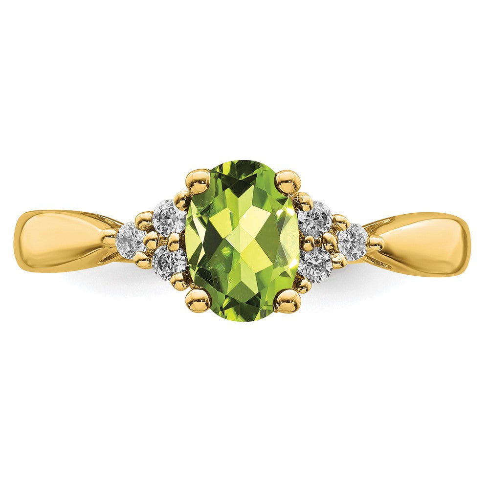 Oval Gemstone and Diamond Ring