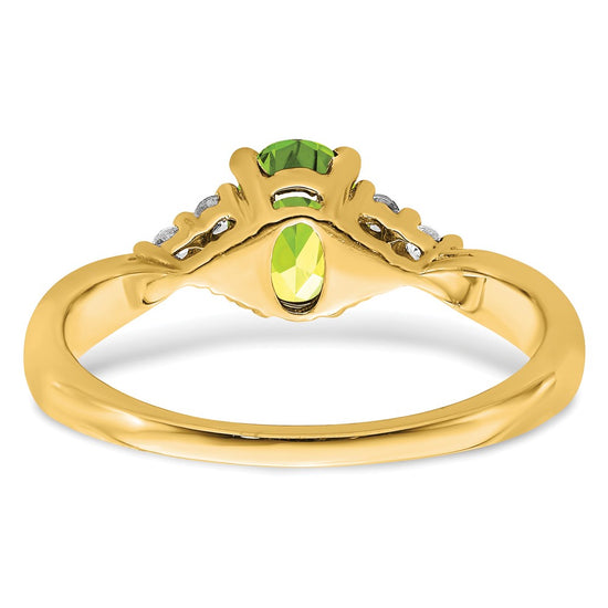 Oval Gemstone and Diamond Ring