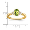 Oval Gemstone and Diamond Ring