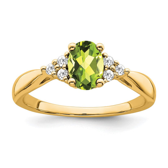Oval Gemstone and Diamond Ring