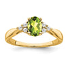Oval Gemstone and Diamond Ring