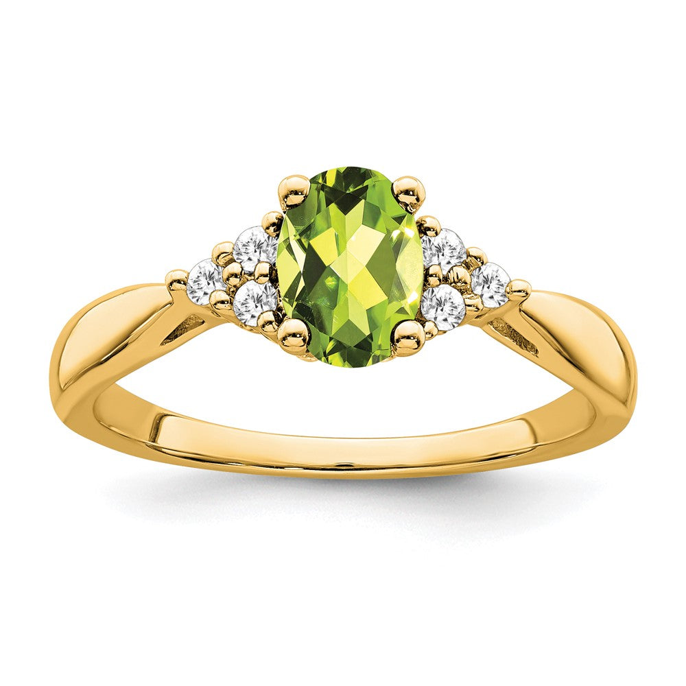 Oval Gemstone and Diamond Ring