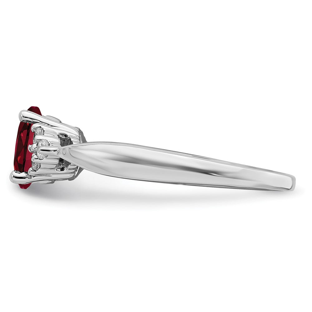 Oval Gemstone and Diamond Ring