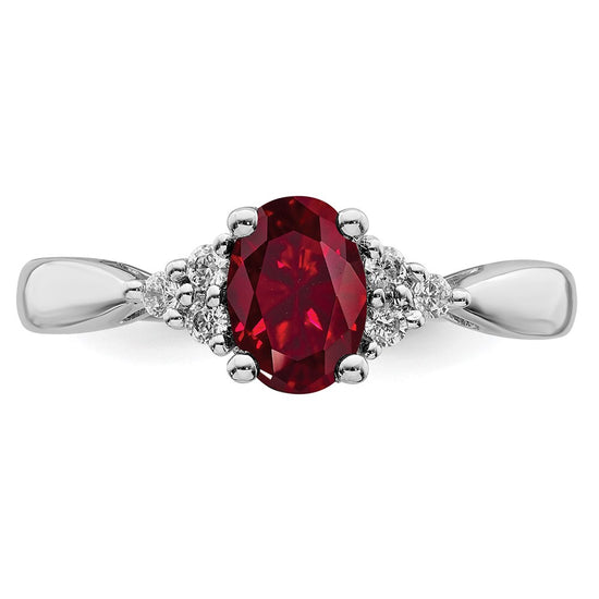 Oval Gemstone and Diamond Ring