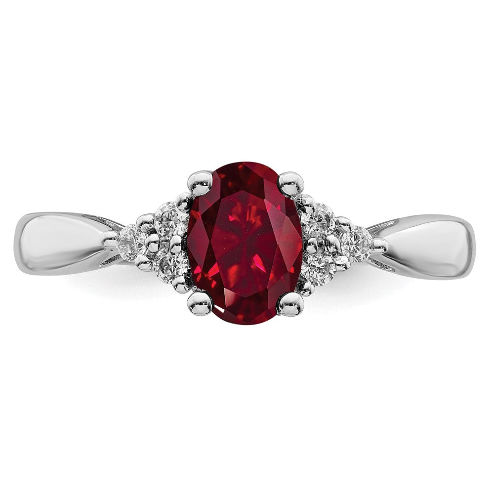 Oval Gemstone and Diamond Ring