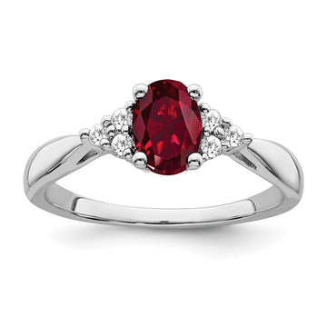 Oval Gemstone and Diamond Ring