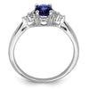Oval Gemstone and Diamond Ring
