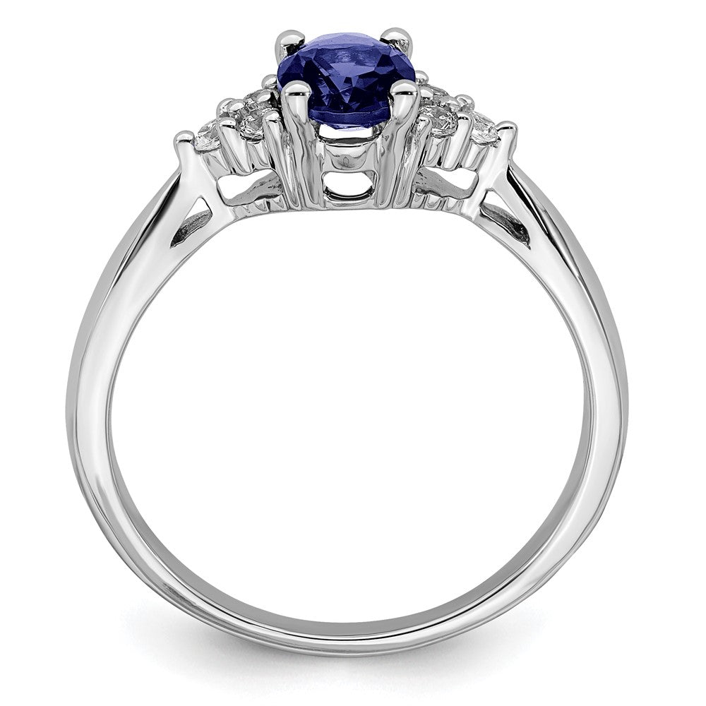 Oval Gemstone and Diamond Ring
