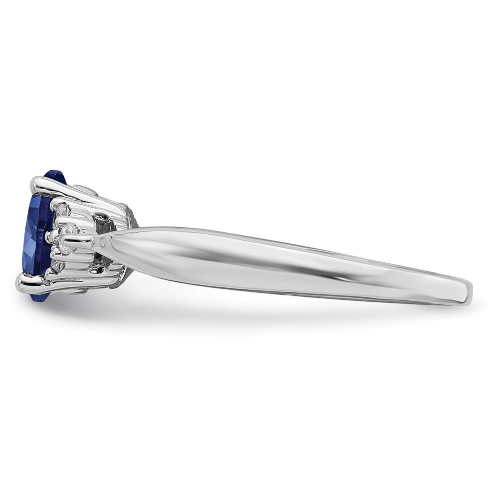 Oval Gemstone and Diamond Ring