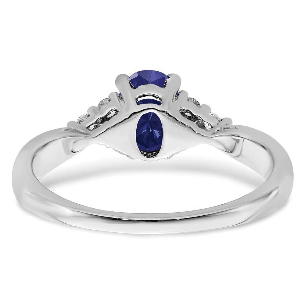 Oval Gemstone and Diamond Ring