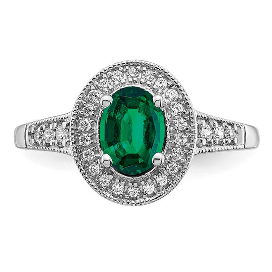 Oval Gemstone and Diamond Halo Rings