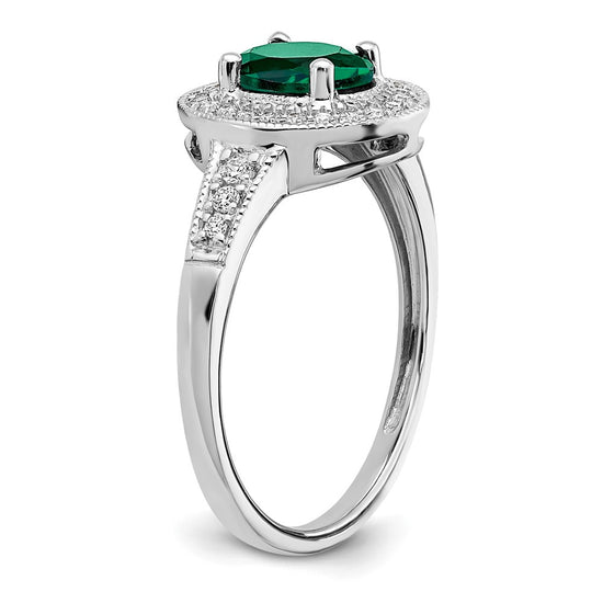 Oval Gemstone and Diamond Halo Rings