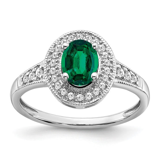 Oval Gemstone and Diamond Halo Rings