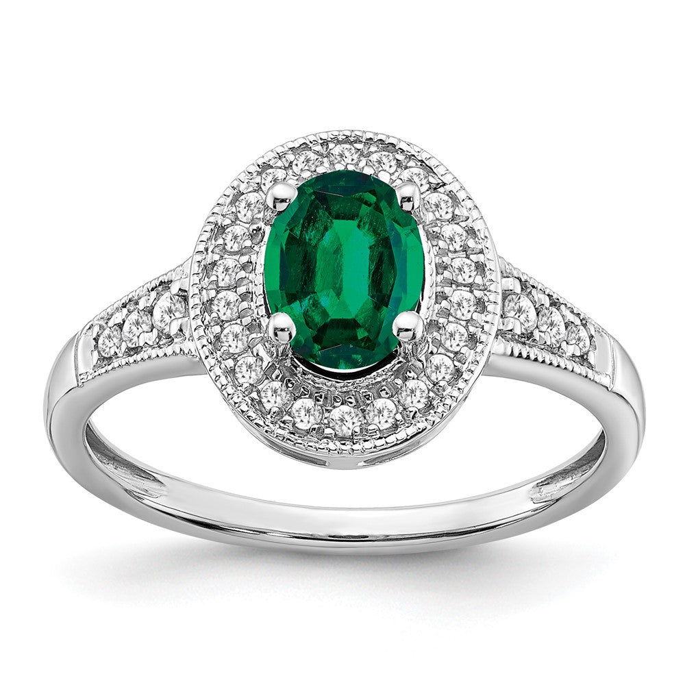 Oval Gemstone and Diamond Halo Rings