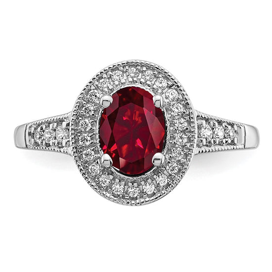 Oval Gemstone and Diamond Halo Rings