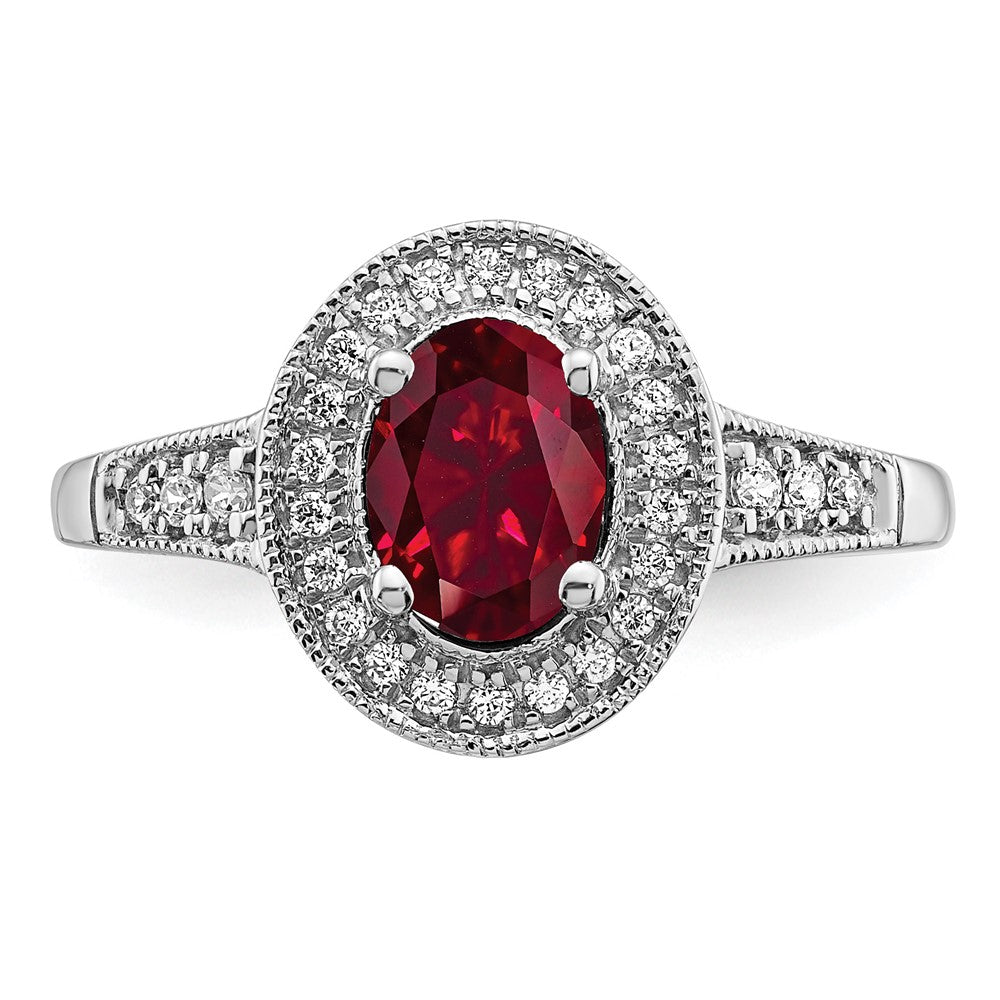 Oval Gemstone and Diamond Halo Rings