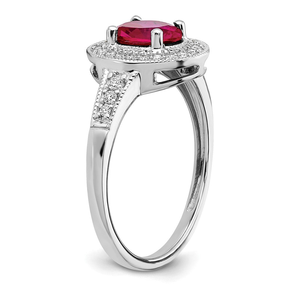 Oval Gemstone and Diamond Halo Rings