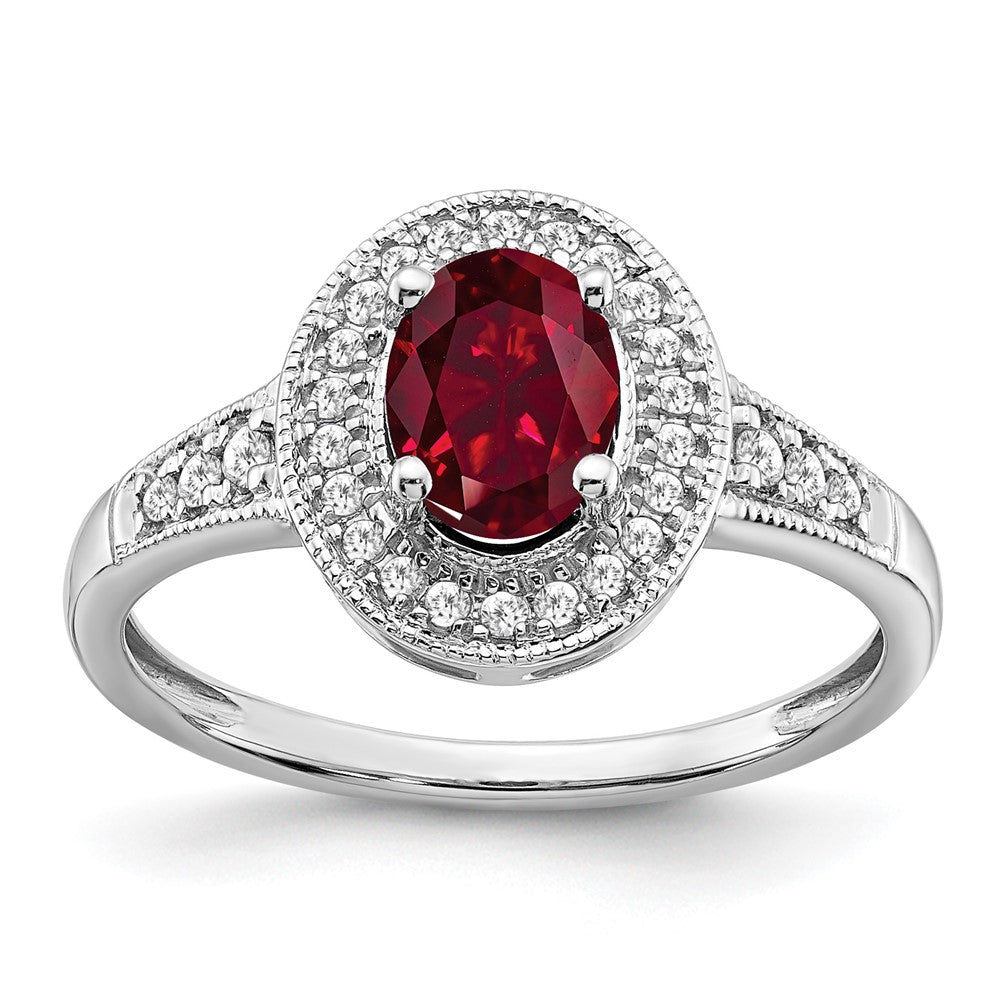 Oval Gemstone and Diamond Halo Rings